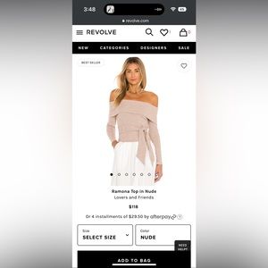 Lovers and Friends Ramona Top, Size Small